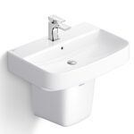 Chậu lavabo treo tường VIGLACERA V58 CD58 kèm chân lửng