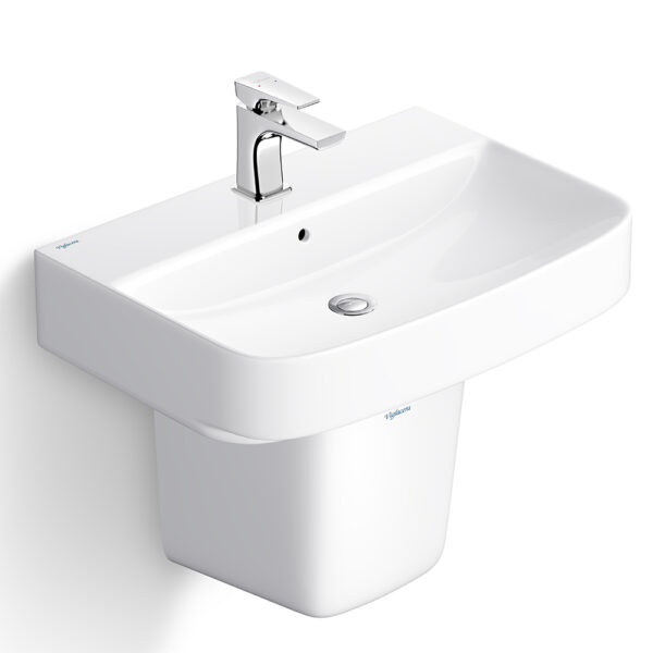 Chậu lavabo treo tường VIGLACERA V58 CD58 kèm chân lửng