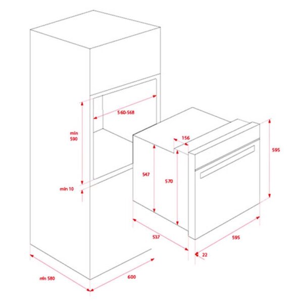 Lò nướng TEKA HLB 840 WHITE âm tủ 1