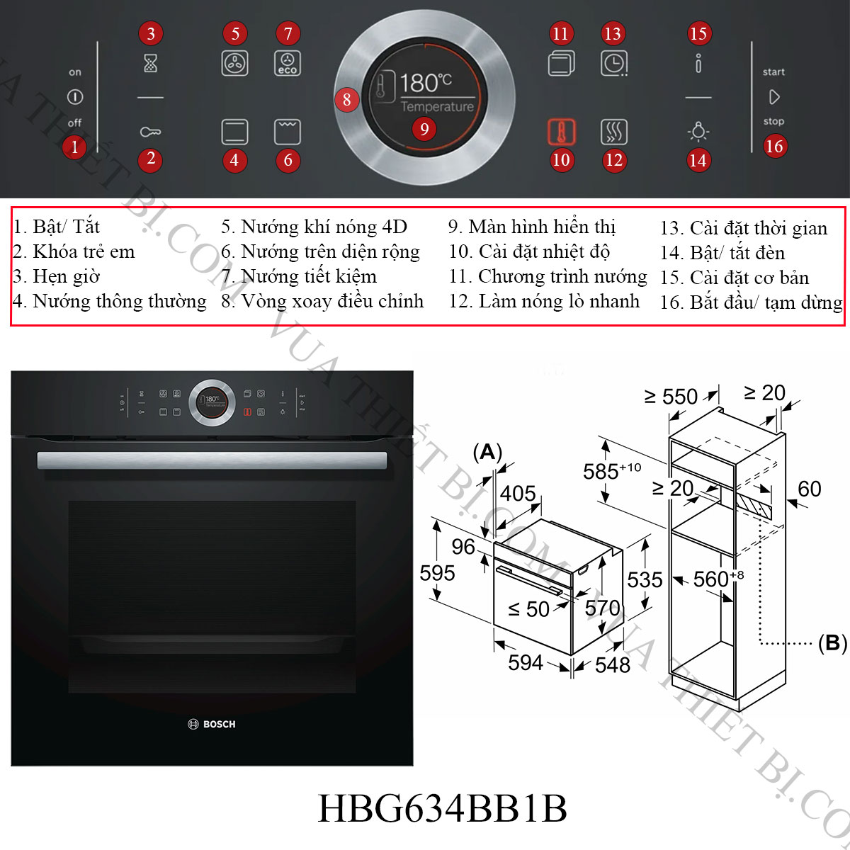 Lò nướng BOSCH HBG634BB1B serie 8 âm tủ 1 Thông-tin-lò-nướng-Bosch-HBG634BB1B-Serie-8