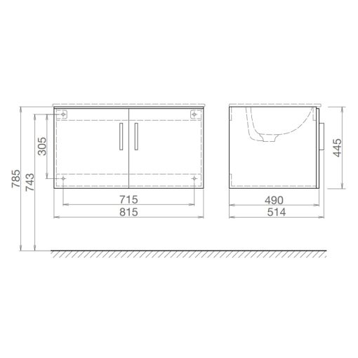 Bản-vẽ-kĩ-thuật-Tủ-lavabo-VIGLACERA-V69-chậu-CB69-treo-tường