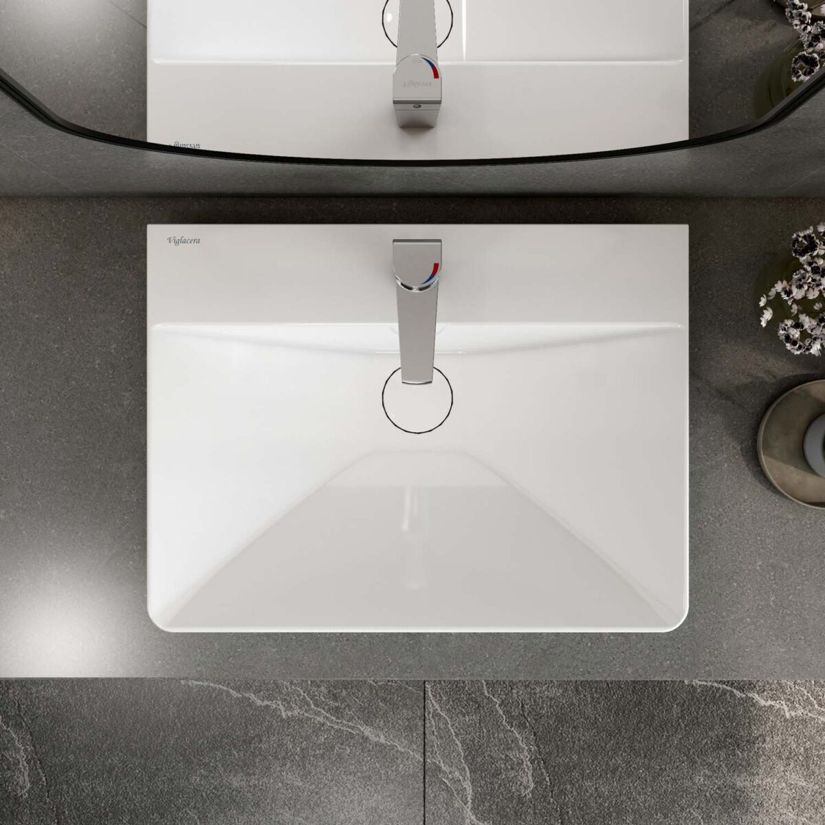 Chậu lavabo đặt bàn VIGLACERA CB70 - Ảnh 9