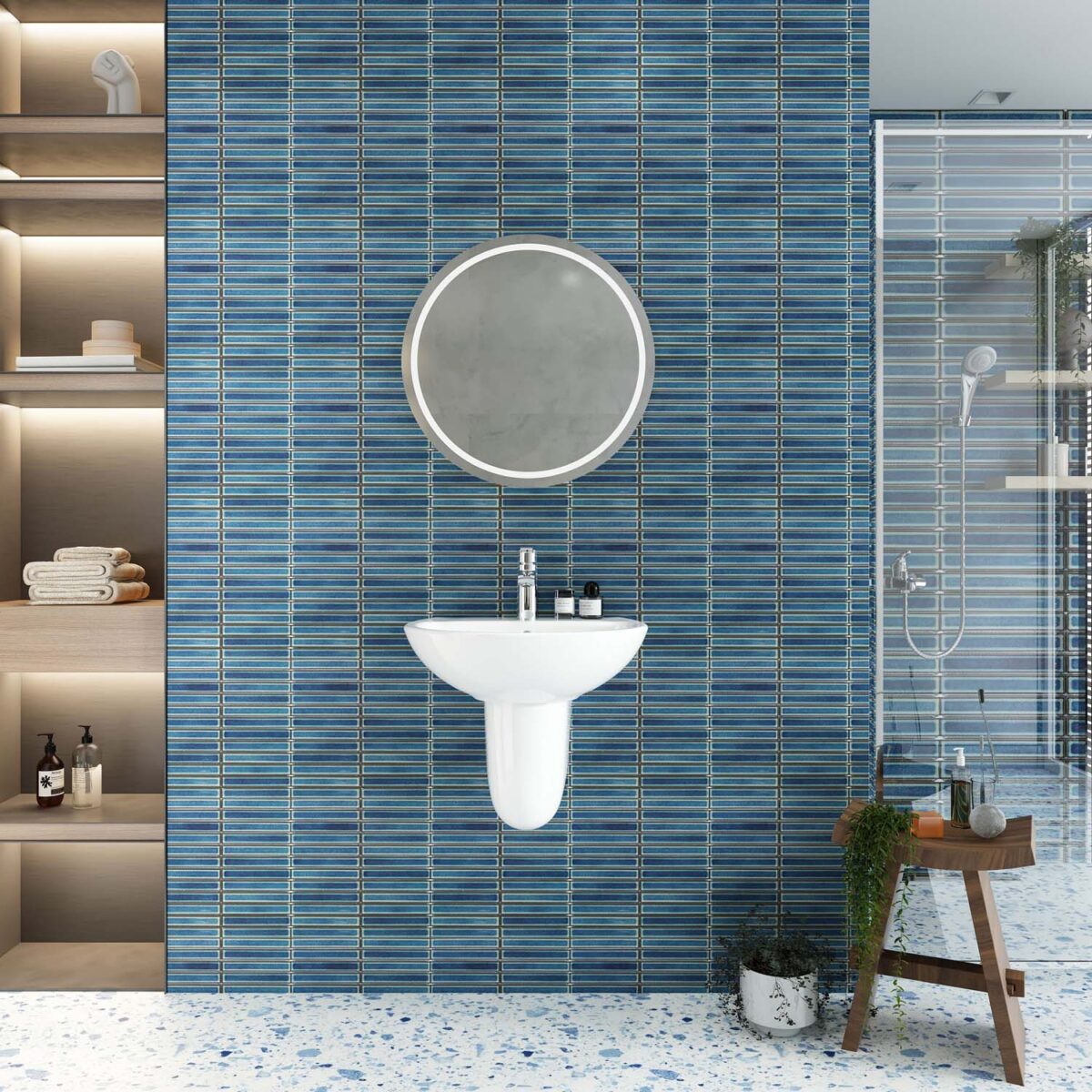 Chậu lavabo treo tường VIGLACERA V36 kèm chân lửng - Ảnh 3