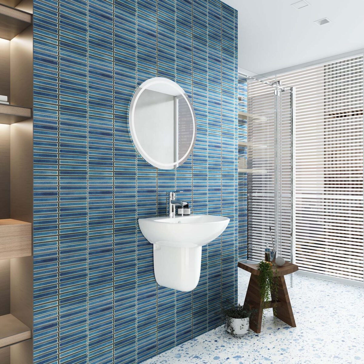 Chậu lavabo treo tường VIGLACERA V36 kèm chân lửng - Ảnh 5