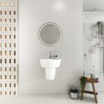 Chậu lavabo treo tường VIGLACERA V37 kèm chân lửng - Ảnh 6