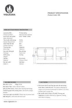 Thông-số-kĩ-thuật-Tủ lavabo-VIGLACERA-V69-chậu-CB69-treo-tường