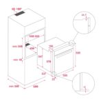 kích thước Lò nướng TEKA AIRFRY HLB 8416 BK 111000045 âm tủ