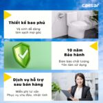 Bồn cầu thông minh CAESAR C1394F TAF400H (CD1394) nắp rửa điện tử - Ảnh 4