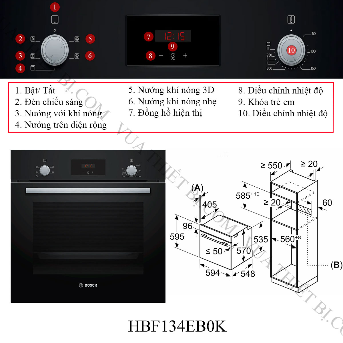 Lò nướng BOSCH HBF134EB0K serie 2 âm tủ 1 Thông-tin-lò-nướng-Bosch-HBF134EB0K-Serie-2