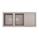Chậu rửa bát đá Malloca TORTORA G50043 2 hố 1 bàn