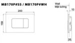 Ban ve ki thuat Nap day nut nhan xa bon cau TOTO MB170PSS MB170PWH mau bac mo