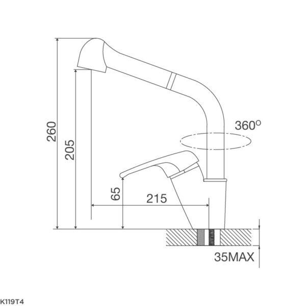 Ban ve kich thuoc voi rua bat Malloca K119T4
