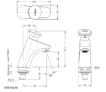 Ban ve ky thuat Voi chau lavabo INAX LFV P02B lanh 1 lo