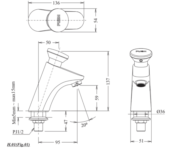 Ban ve ky thuat Voi chau lavabo INAX LFV P02B lanh 1 lo