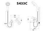 Ban ve ky thuat Voi sen tam CAESAR S433C nong lanh tay 3 che do