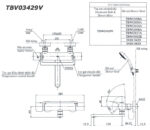 Ban ve ky thuat Voi sen tam TOTO TBV03429V nhiet do