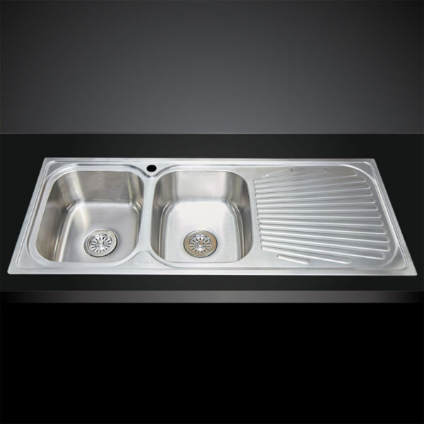 Chậu rửa bát inox Malloca MS1026R 2 hố 1 bàn phải
