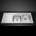 Chau rua bat Inox Malloca MS 1027L NEW 2 ho ban trai