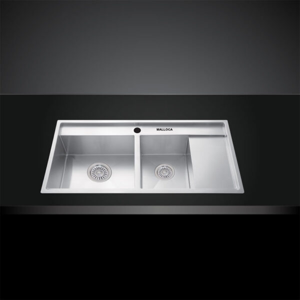 Chậu rửa bát inox Malloca MS6305 2 hố 1 bàn