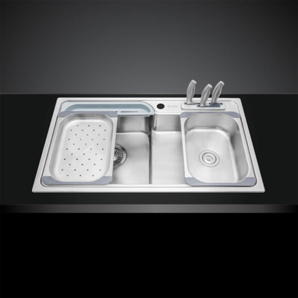 Chậu rửa bát inox MALLOCA MS1028D 1 hố