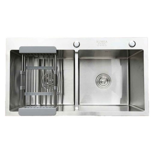 Chau rua bat inox RINOX RCI7843A11 2 ho 304 can