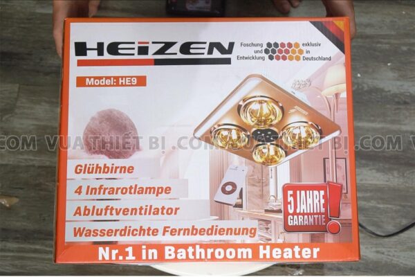 Hinh anh thuc te Den suoi HEIZEN HE9 HE 9 am tran 4 bong 1