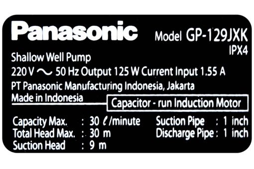 Máy bơm nước đẩy PANASONIC GP 129JXK NV5 (10)
