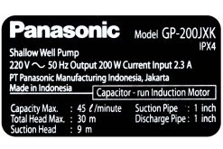 Máy bơm nước đẩy PANASONIC GP 200JXK NV5 (10)