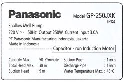 Máy bơm nước đẩy PANASONIC GP 250JXK SV5 (10)