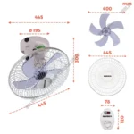 Quạt đảo trần NANOCO NOF1609 trắng (4)