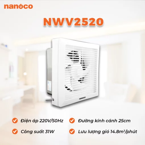 Quạt hút NANOCO NWV2520 gắn tường 1 chiều (2)