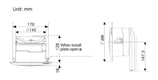 Quạt hút PANASONIC FV 15CSD1 âm trần tạo ion NanoeX