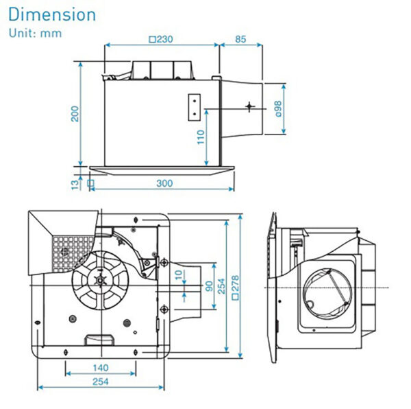 Quạt hút PANASONIC FV 24CU8 âm trần (2)