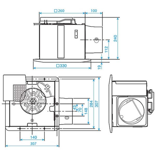 Quạt hút PANASONIC FV 27CH9 âm trần (2)
