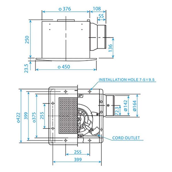 Quạt hút PANASONIC FV 38CH8 âm trần (2)