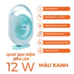 Quạt sạc NANOCO NRF6310B xanh đèn led (3)