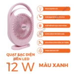 Quạt sạc NANOCO NRF6310P hồng đèn led (2)