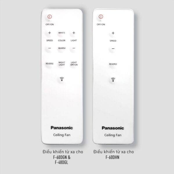 Quạt trần Panasonic F 60DGN 5 cánh đen điều khiển (2)