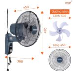 Quạt treo tường NANOCO NWF 1604BL xanh (1)