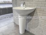 anh thuc te chau rua mat lavabo inax l 288v ec fc l 288vd chan dai treo tuong