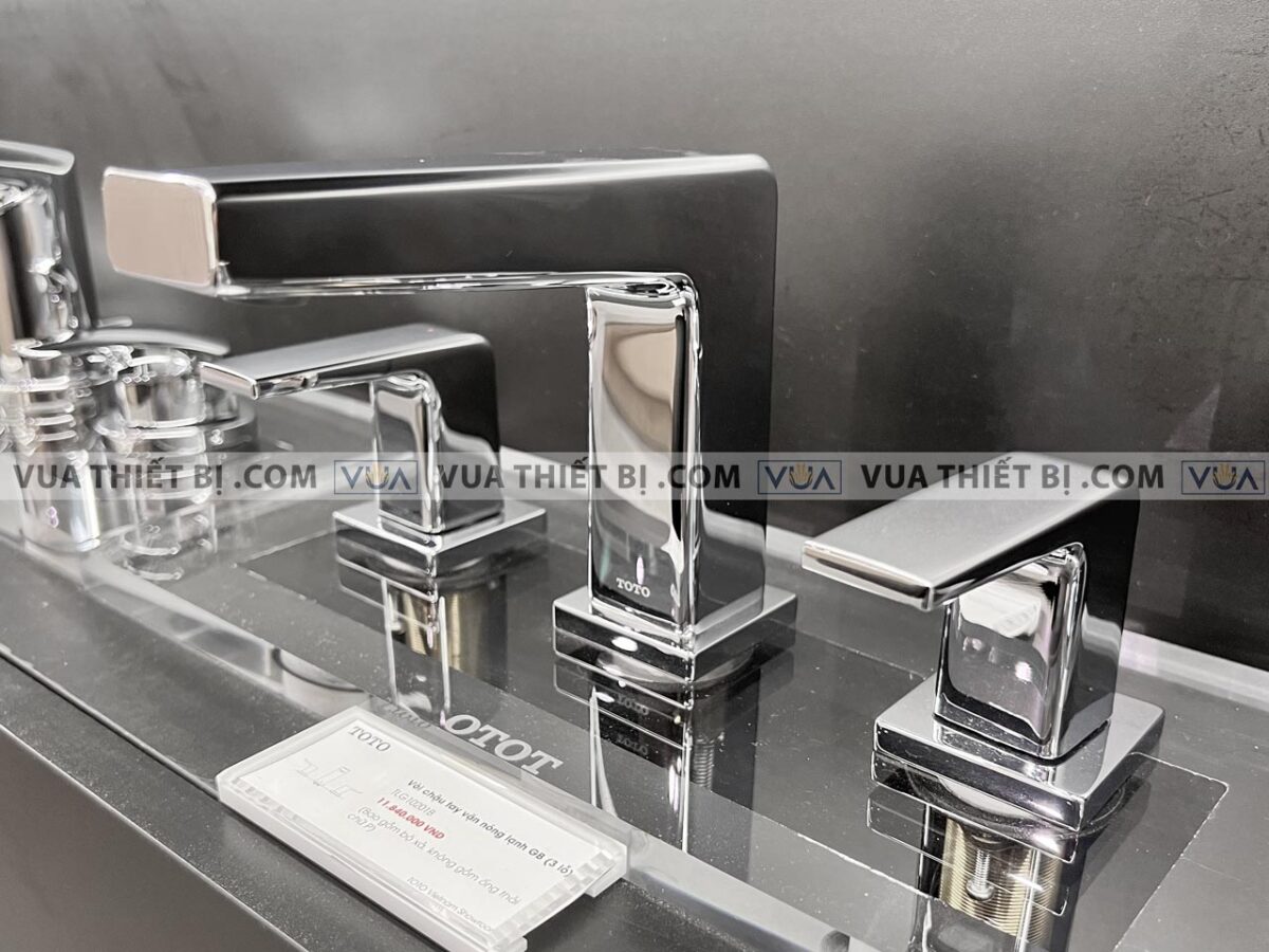 anh thuc te voi chau lavabo toto tlg10201b nong lanh 3 lo gb 2