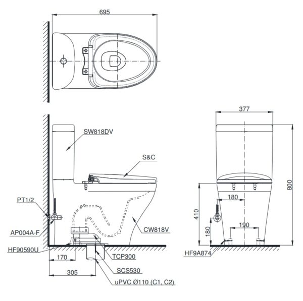 ban ve bon cau nap dien tu toto cs818dw11