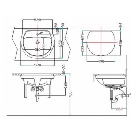 ban ve bon rua mat lavabo inax al20948v