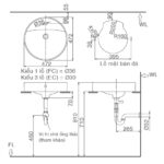 ban ve bon rua mat lavabo inax l294v