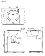 ban ve bon rua mat lavabo toto l501c