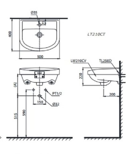 ban ve bon rua mat lavabo toto lt210ct