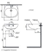 ban ve bon rua mat lavabo toto lt236cs