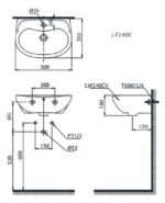 ban ve bon rua mat lavabo toto lt240c