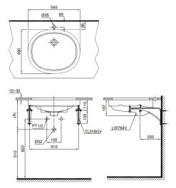 ban ve bon rua mat lavabo toto lt764