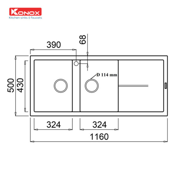 ban ve chau rua bat da konox livello 1160 grey
